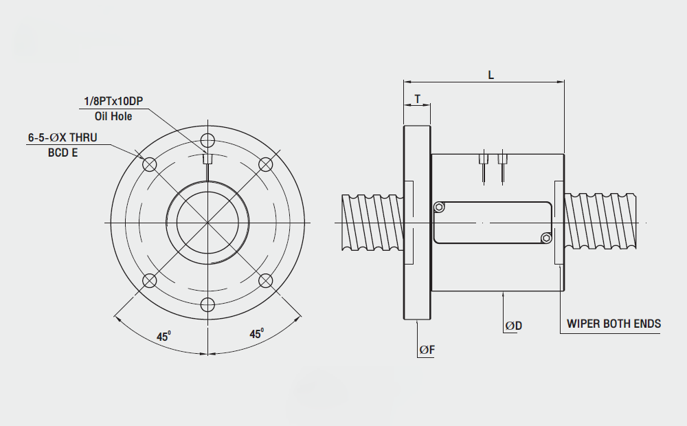HIWIN Ball screw Heavy Load External FSS
